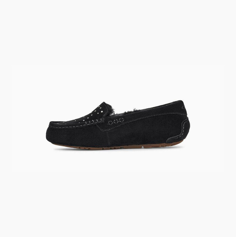 UGG Ansley Studded Loafers Dam Svarta | HL53T0Z3