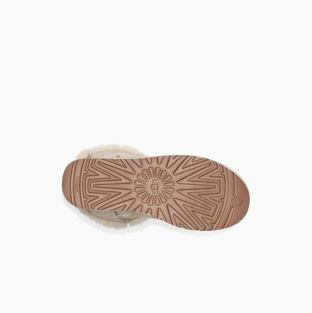 UGG Arielle Sparkle Bow Bow Boots Dam Platina Guld | UH3SMNBC
