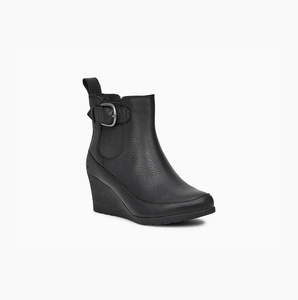 UGG Arleta Heels Ankelboots Dam Svarta | PMLO6VPI