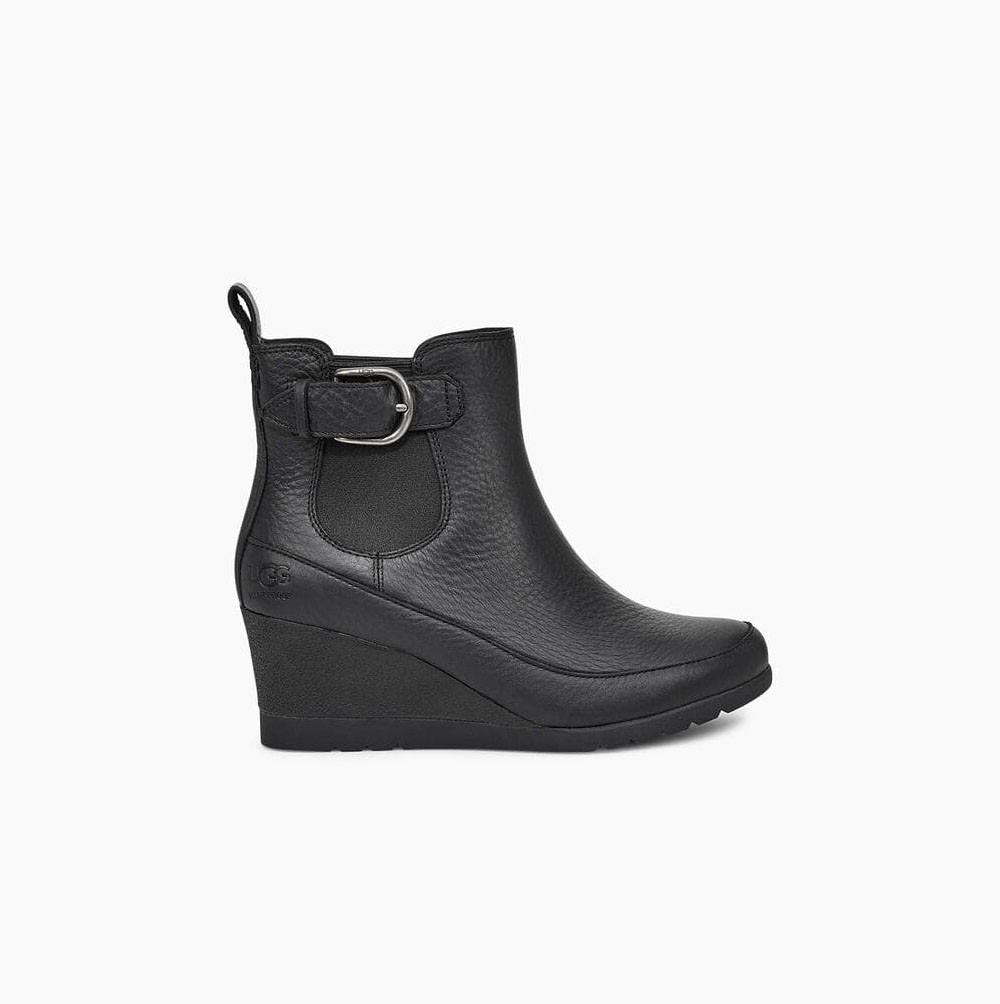 UGG Arleta Heels Ankelboots Dam Svarta | PMLO6VPI
