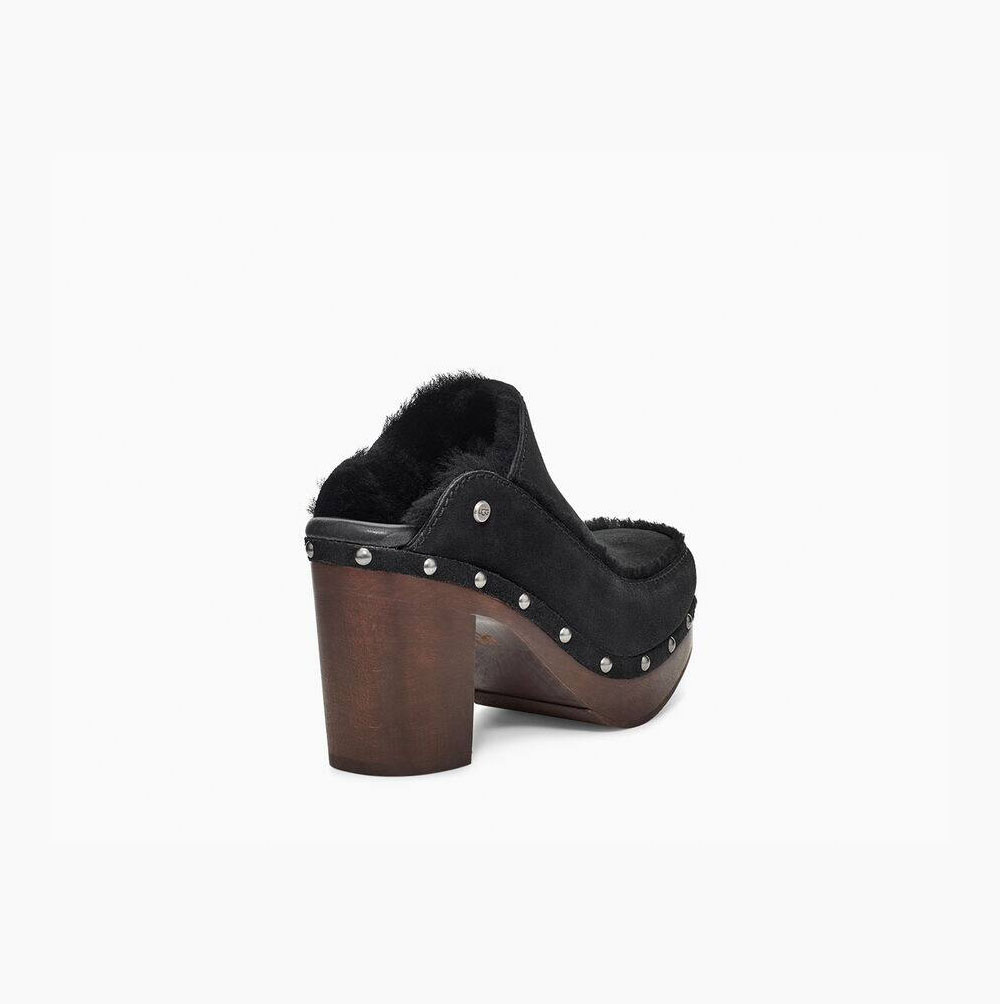 UGG Aubriana Heels Mules Skor Dam Svarta | 2RQCVRO2