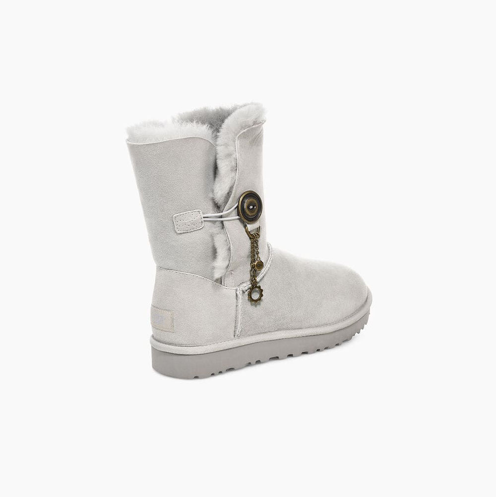 UGG Azalea Charm Button Button Boots Dam Grå Lila | J3A9DRNA