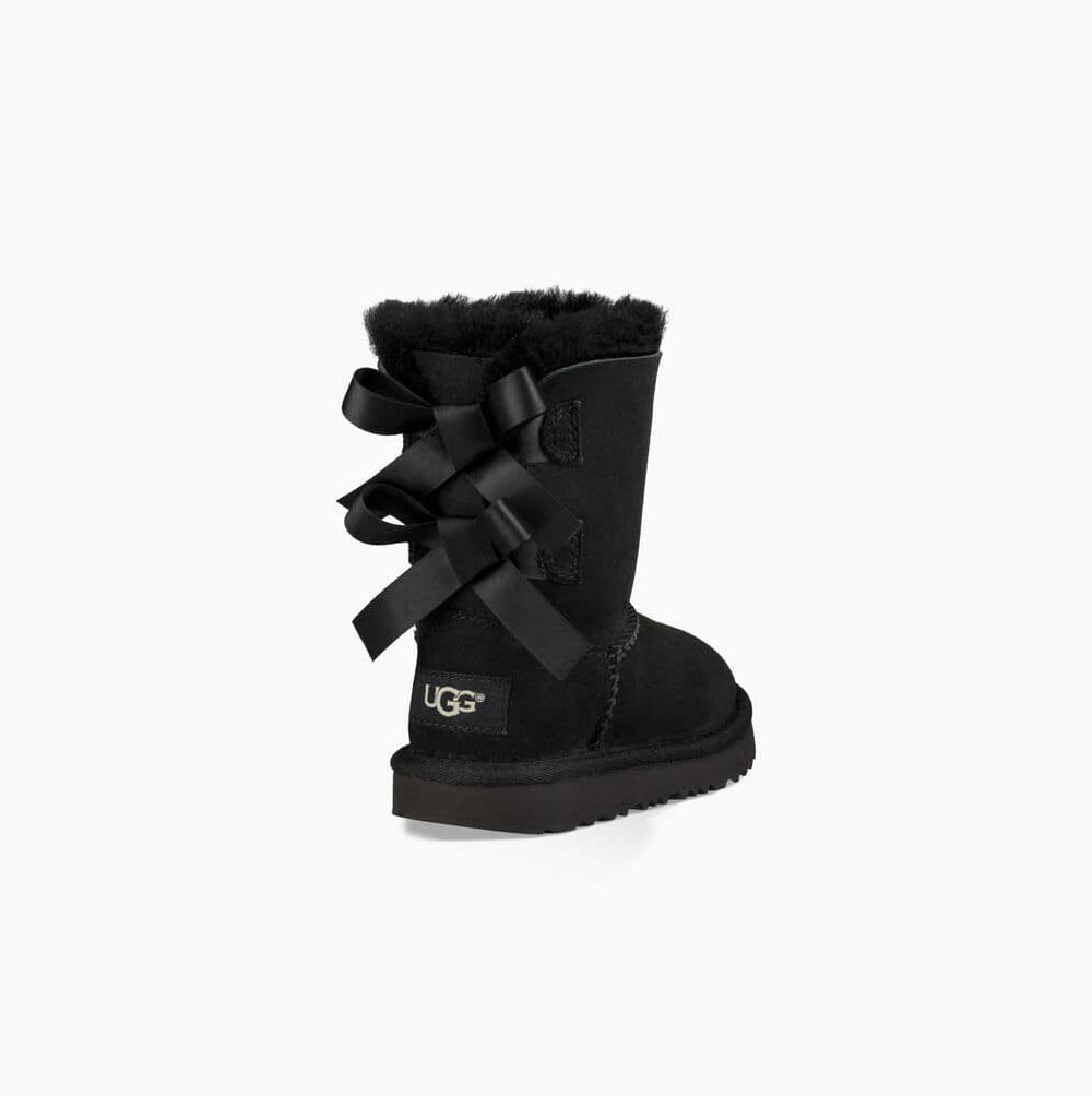 UGG Bailey Bow II Bow Boots Barn Svarta | SNDZBRVC