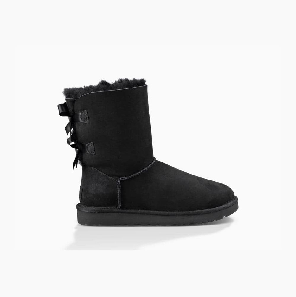 UGG Bailey Bow II Bow Boots Dam Svarta | O6Y42XJR