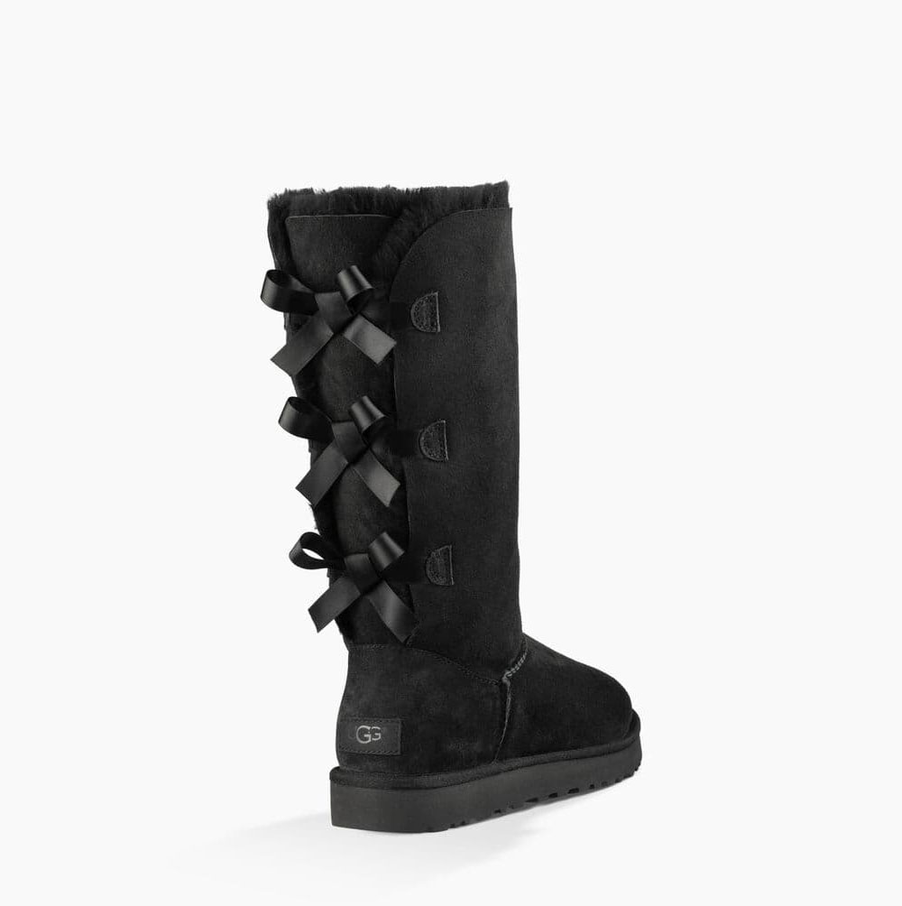 UGG Bailey Bow II Höga Stövlar Dam Svarta | 3CUBL73D