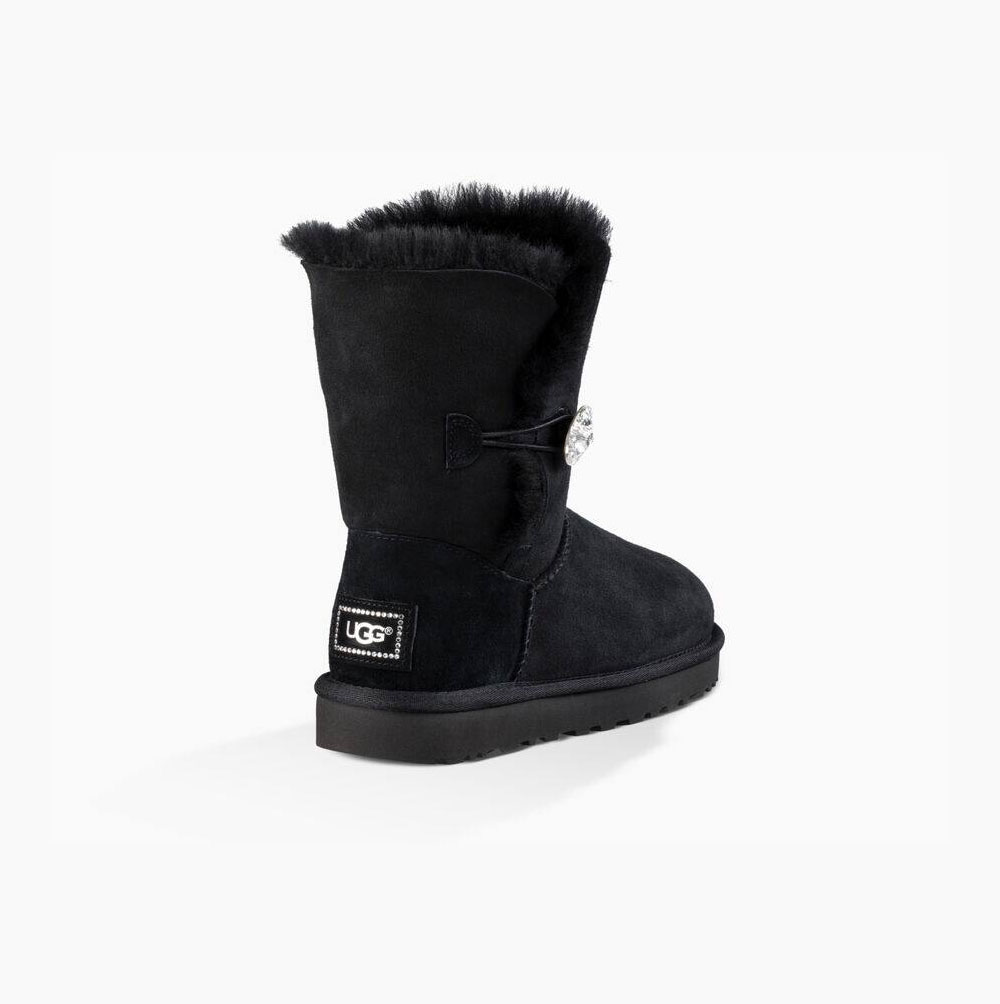 UGG Bailey Button Bling Button Boots Dam Svarta | OD6YVFTI