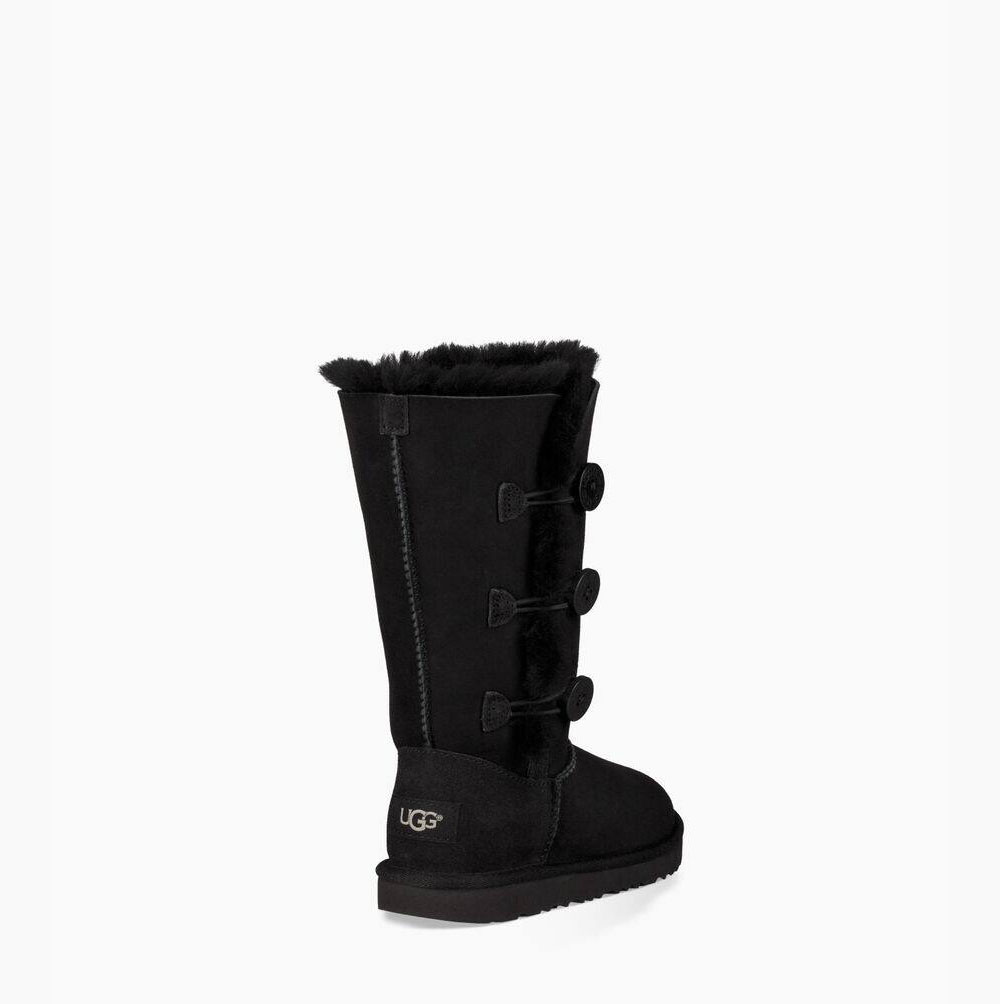 UGG Bailey Button II Triplet Button Boots Barn Svarta | ERRQ74WH