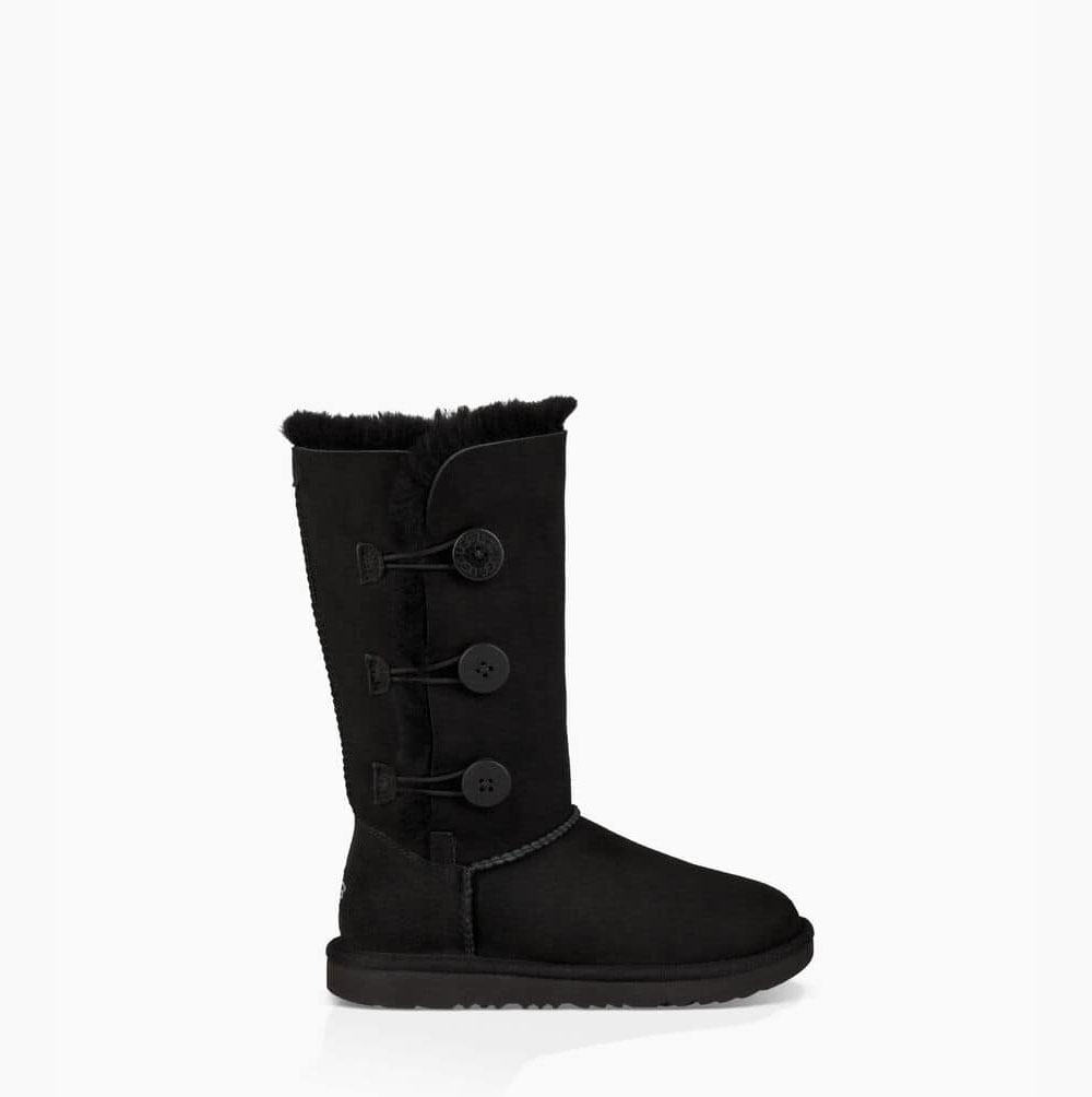 UGG Bailey Button II Triplet Button Boots Barn Svarta | ERRQ74WH