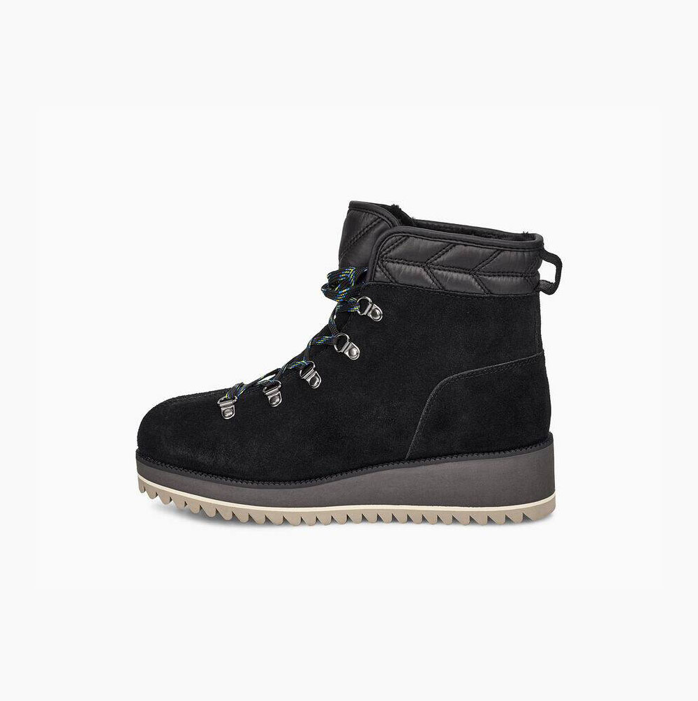 UGG Birch Spets-Up Boot Vinterkängor Dam Svarta | 5PRSBRBU