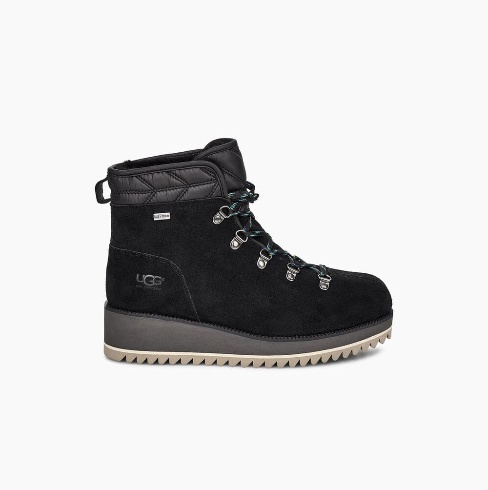 UGG Birch Spets-Up Boot Vinterkängor Dam Svarta | 5PRSBRBU