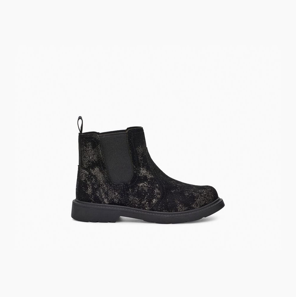 UGG Bolden Metallic Chelsea Boots Barn Svarta | KPWVVU0Q