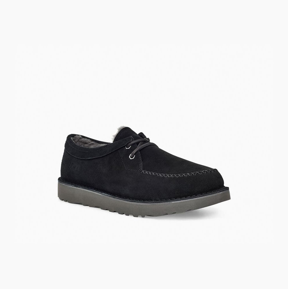 UGG Campout Spets Low Snörkängor Herr Svarta | QXXT5VEN
