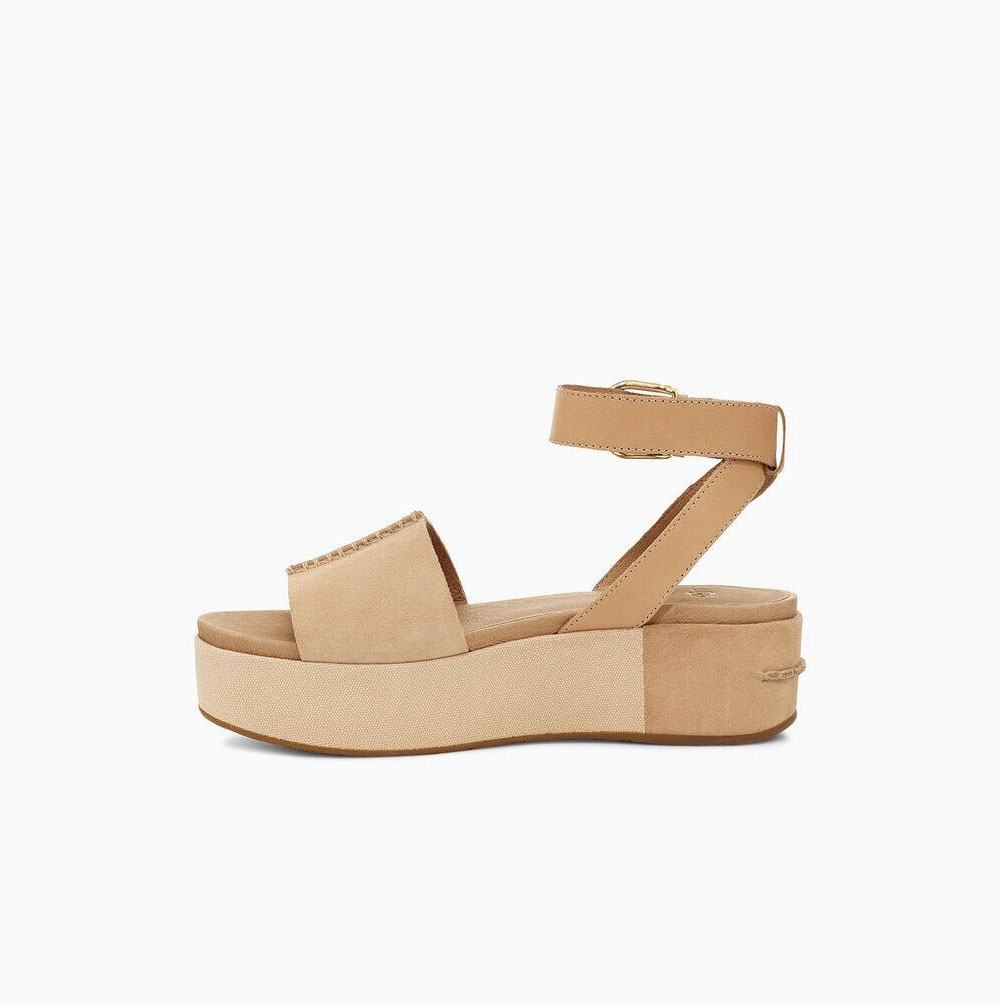 UGG Chapala Platå Sandaler Dam Beige | ISM0WQ54