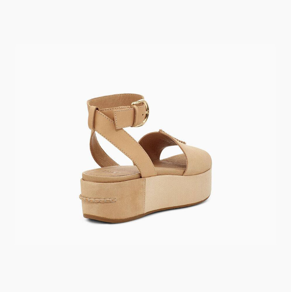 UGG Chapala Platå Sandaler Dam Beige | ISM0WQ54