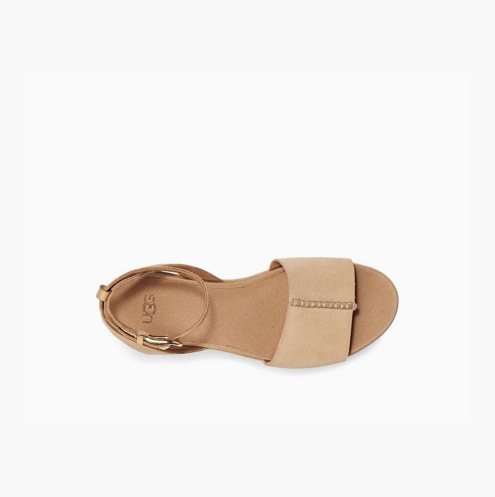 UGG Chapala Platå Sandaler Dam Beige | ISM0WQ54