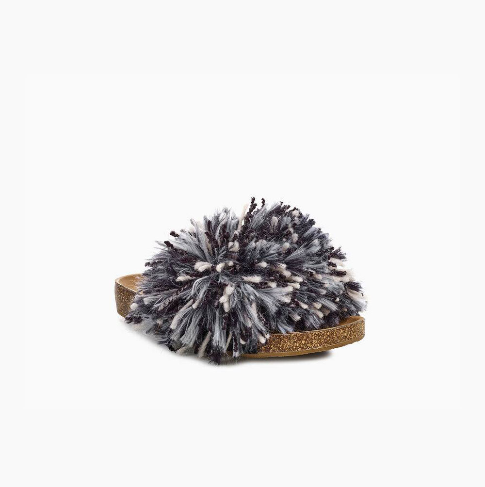 UGG Cindi Sandaler Dam Svarta Vita | KPIEOJHF