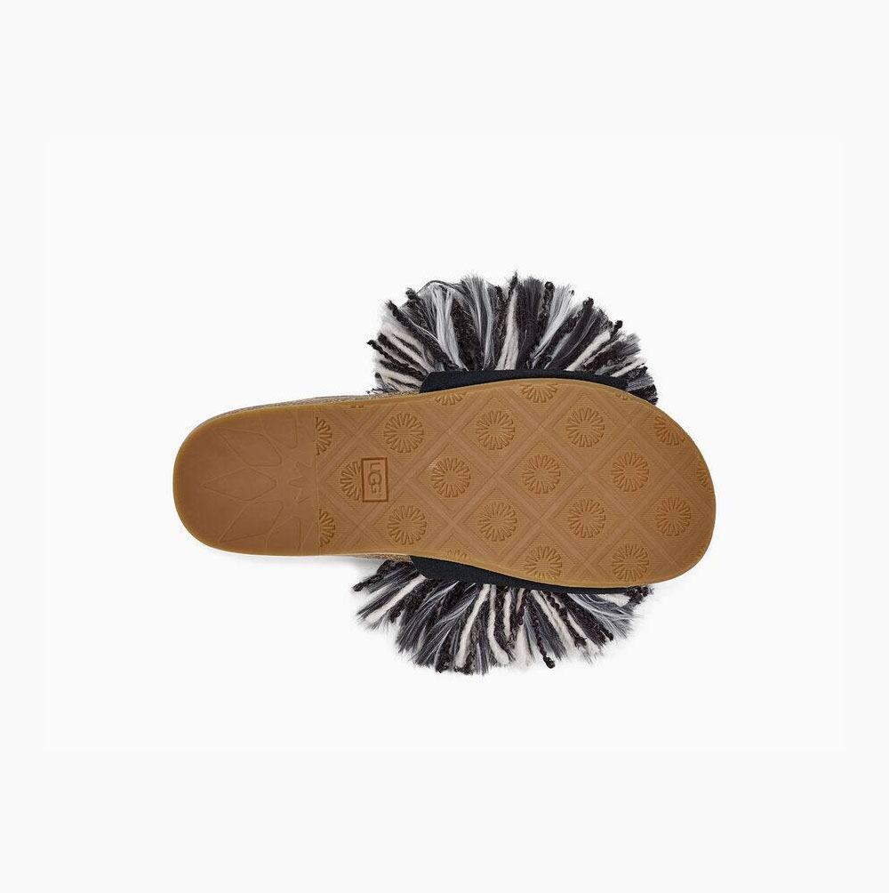 UGG Cindi Sandaler Dam Svarta Vita | KPIEOJHF