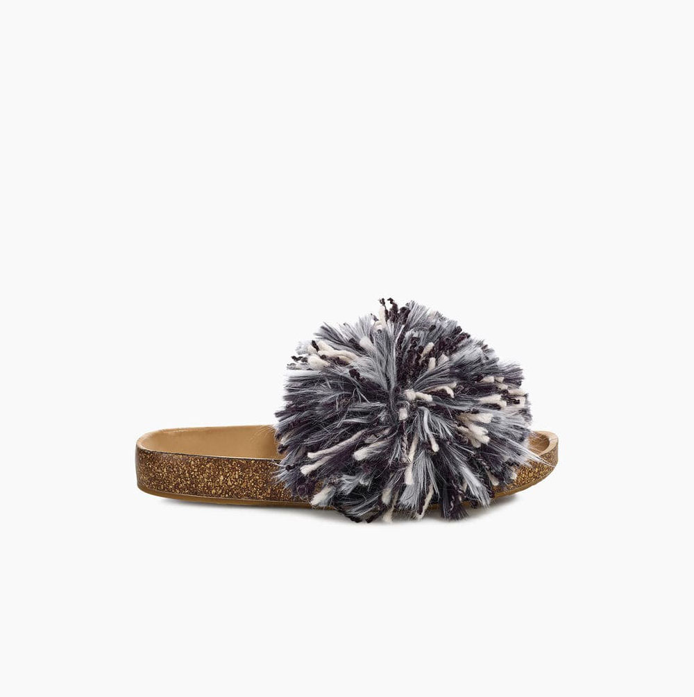 UGG Cindi Sandaler Dam Svarta Vita | KPIEOJHF