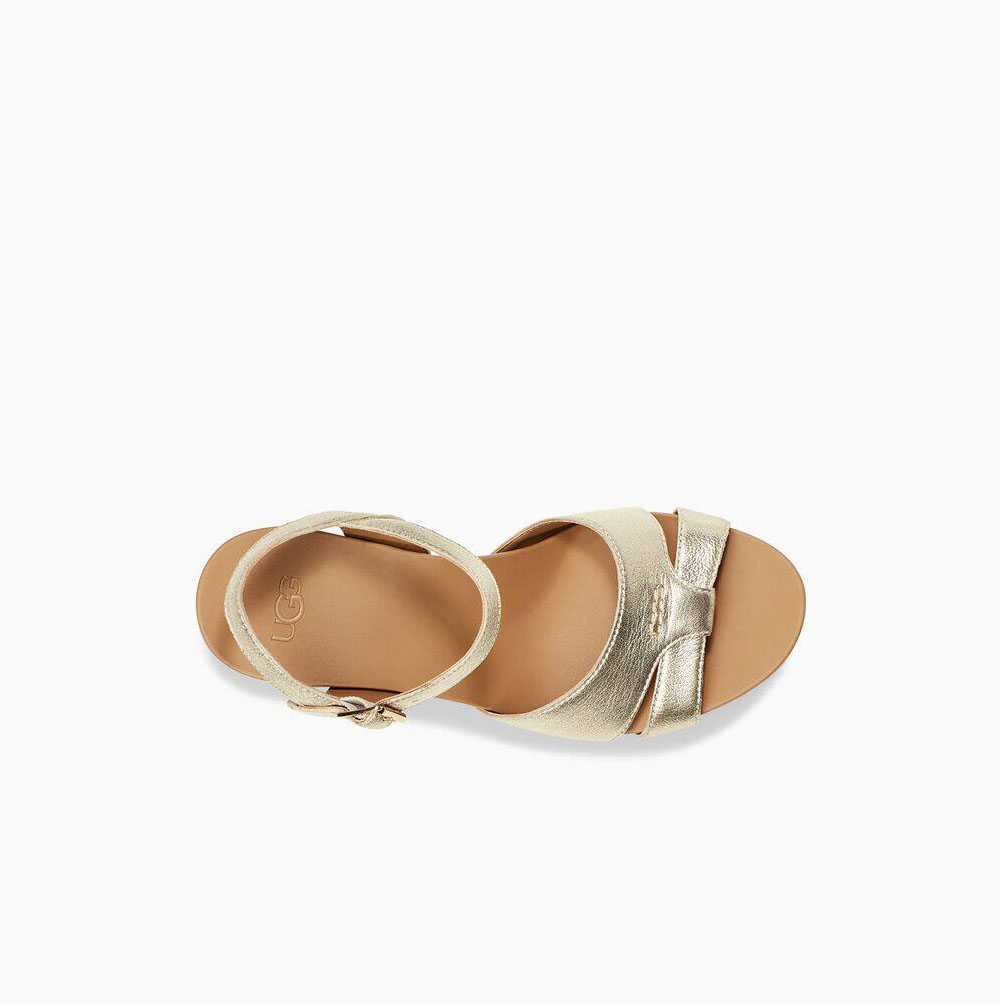 UGG Cloverdale Metallic Kilklack Sandaler Dam Guld | L3Y4P7X8