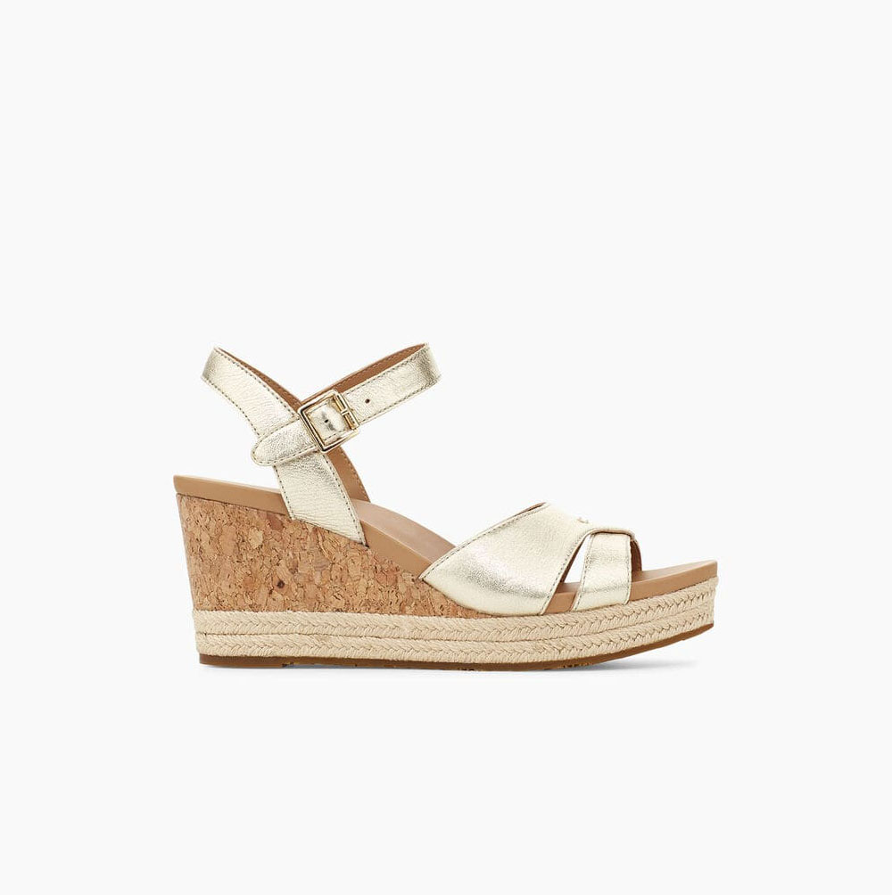 UGG Cloverdale Metallic Kilklack Sandaler Dam Guld | L3Y4P7X8