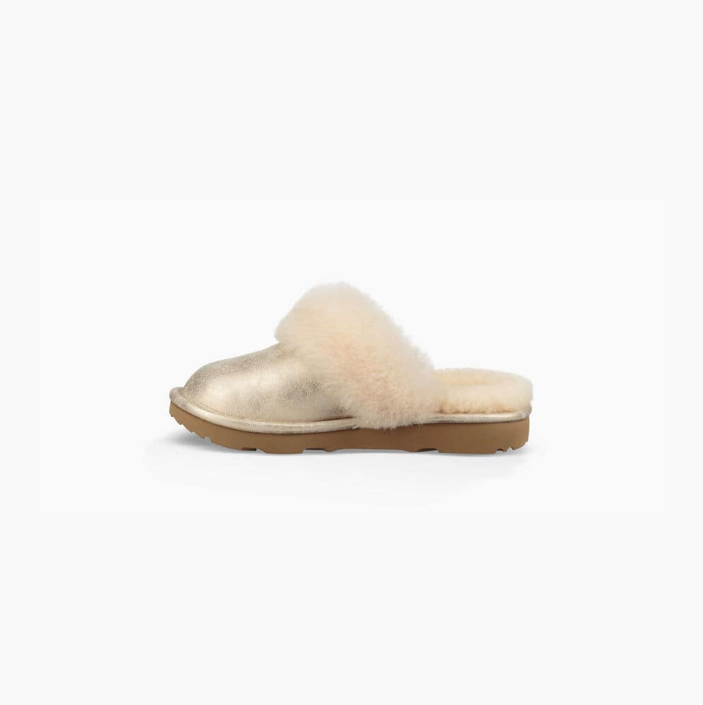 UGG Cozy II Metallic Tofflor Barn Guld | DQVM75PT