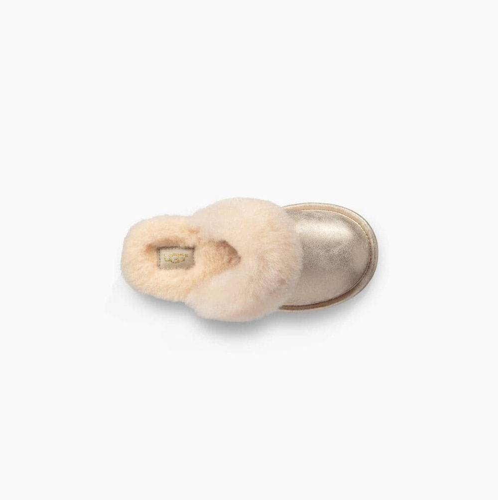 UGG Cozy II Metallic Tofflor Barn Guld | DQVM75PT