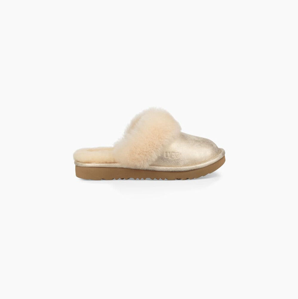UGG Cozy II Metallic Tofflor Barn Guld | DQVM75PT