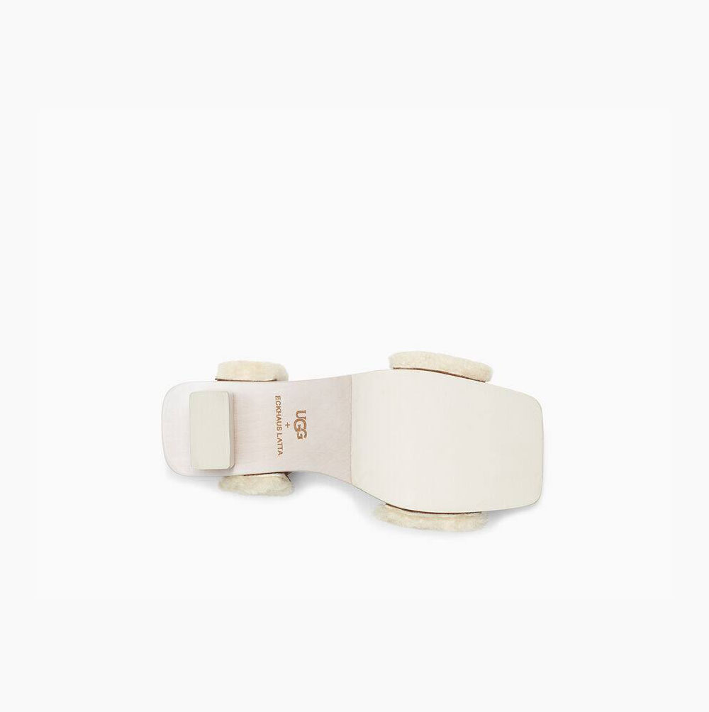 UGG Eckhaus Latta Pilar Heeled Sandals Dam Beige | 1GTD19PU