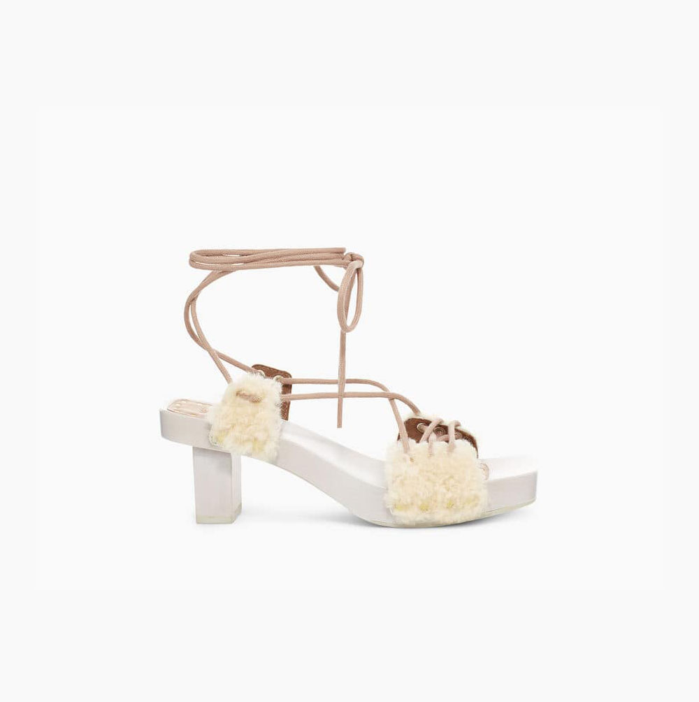 UGG Eckhaus Latta Pilar Heeled Sandals Dam Beige | 1GTD19PU