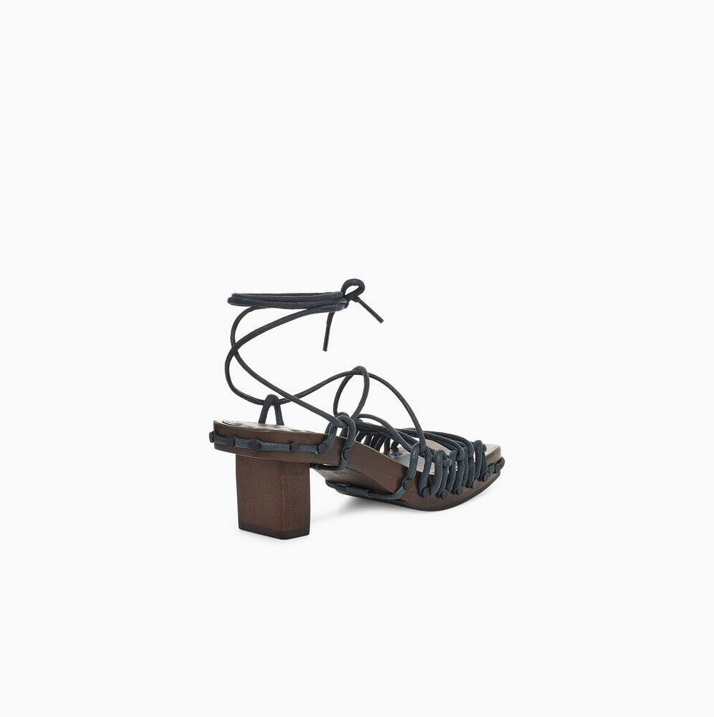 UGG Eckhaus Latta Spets On Spets Heeled Sandals Dam Grå Bruna | T17A0WM7