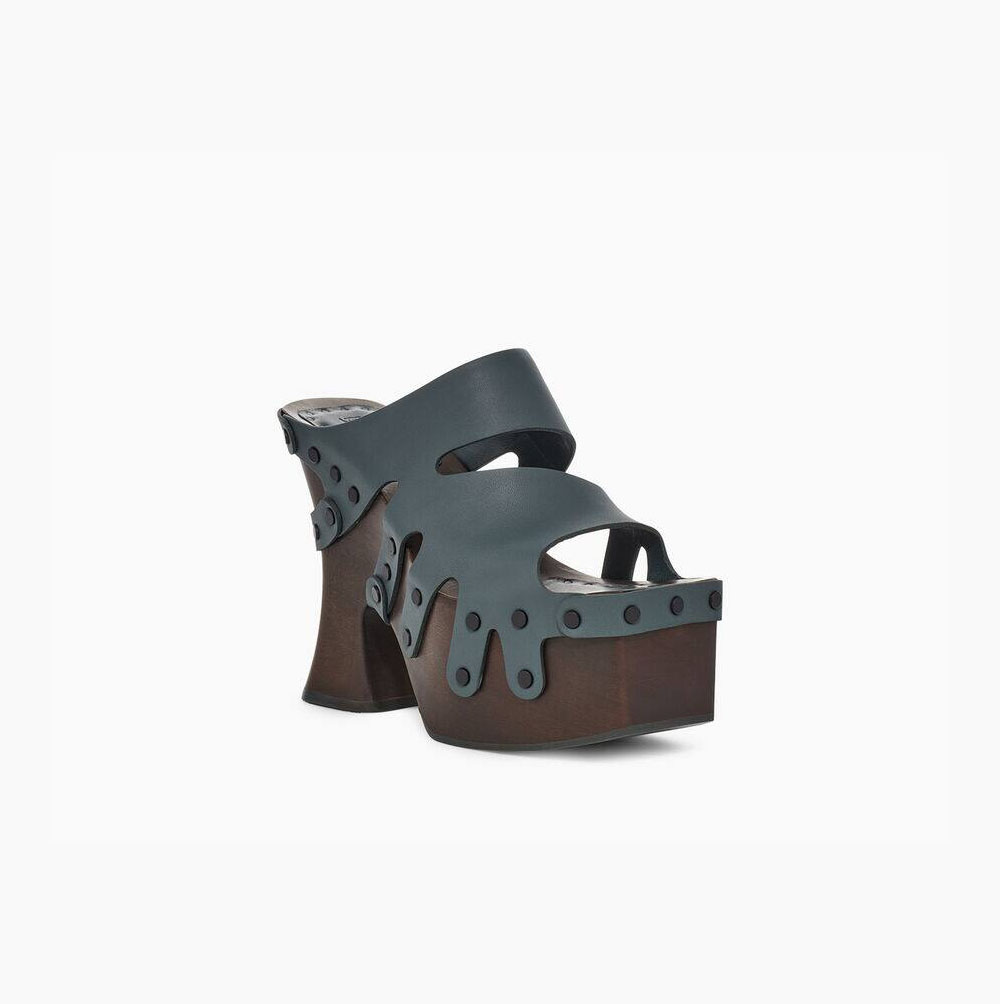 UGG Eckhaus Latta Squid Heeled Sandals Dam Grå Bruna | XUN7IGX9