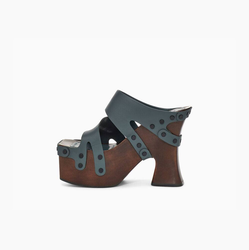 UGG Eckhaus Latta Squid Heeled Sandals Dam Grå Bruna | XUN7IGX9