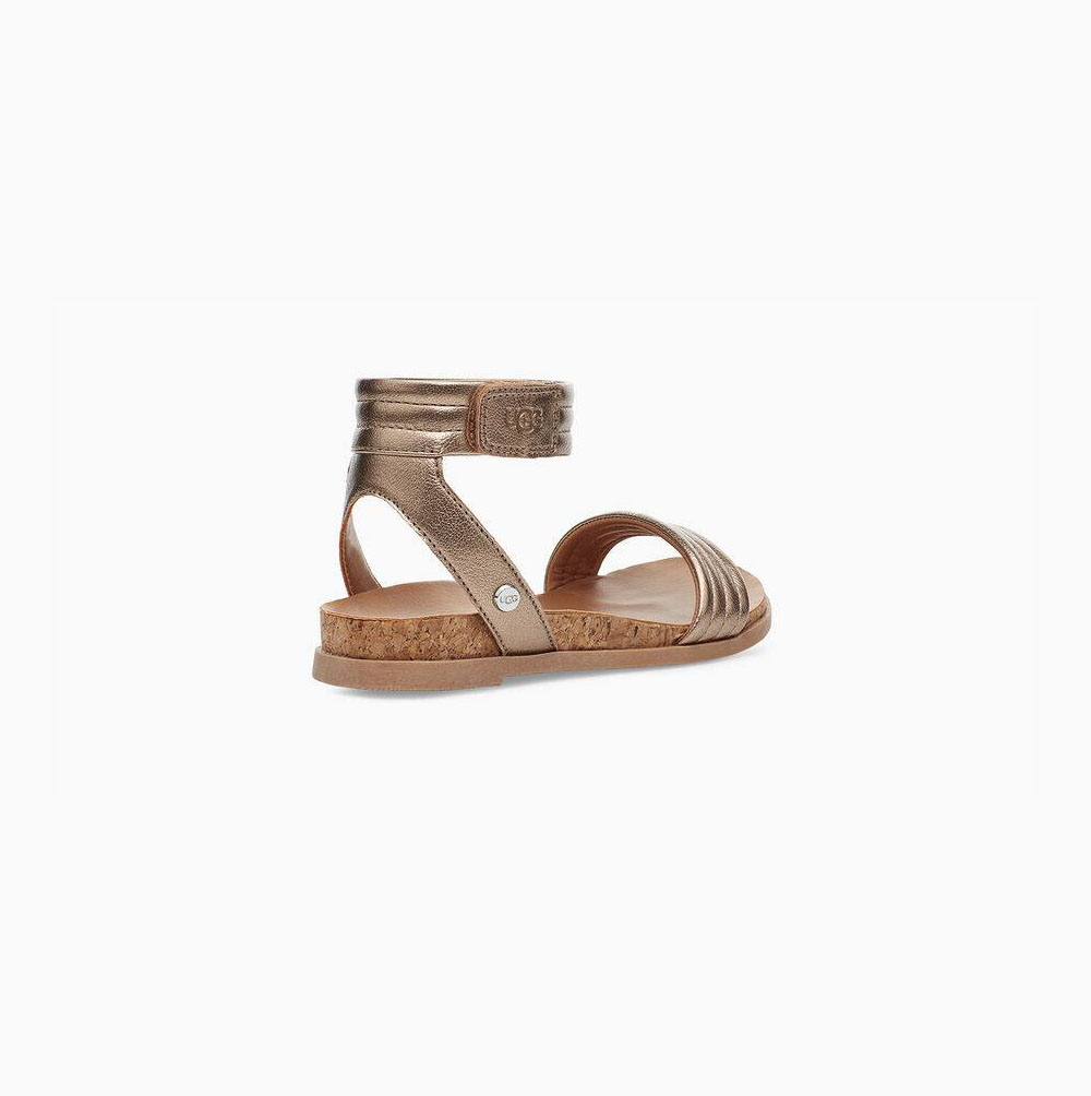 UGG Ethena Sandaler Barn Rosa Guld | Q79SAKXL