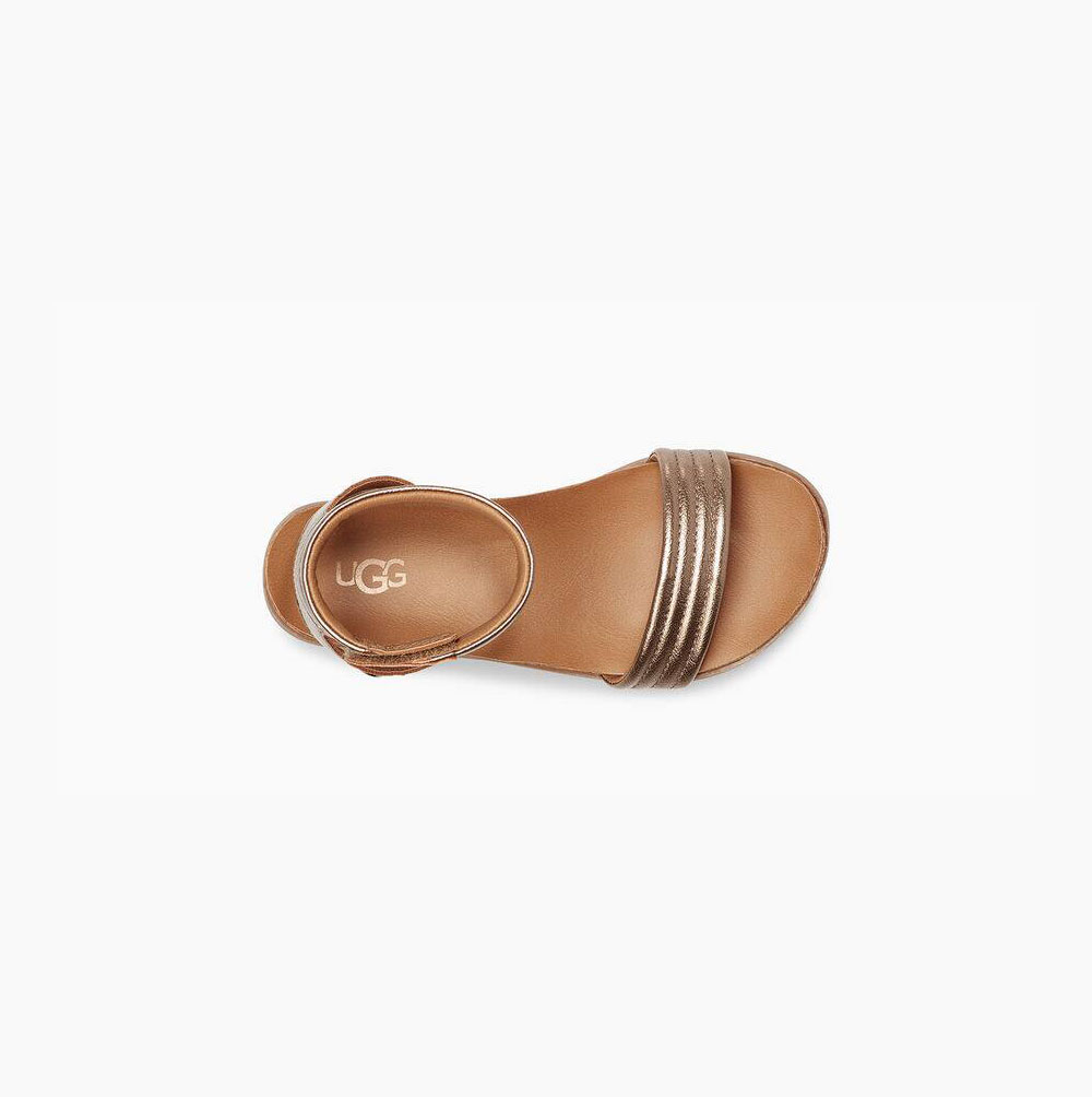 UGG Ethena Sandaler Barn Rosa Guld | Q79SAKXL