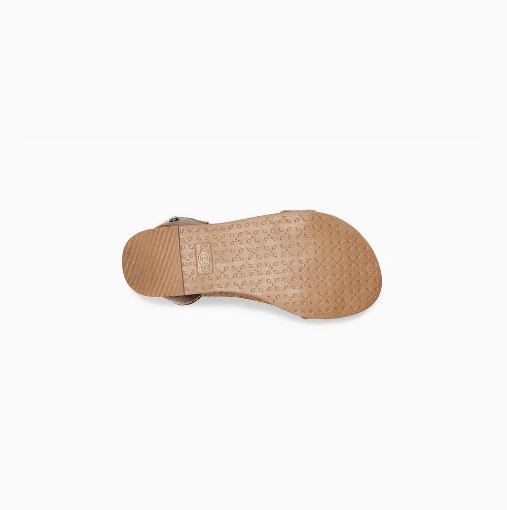 UGG Ethena Sandaler Barn Rosa Guld | Q79SAKXL