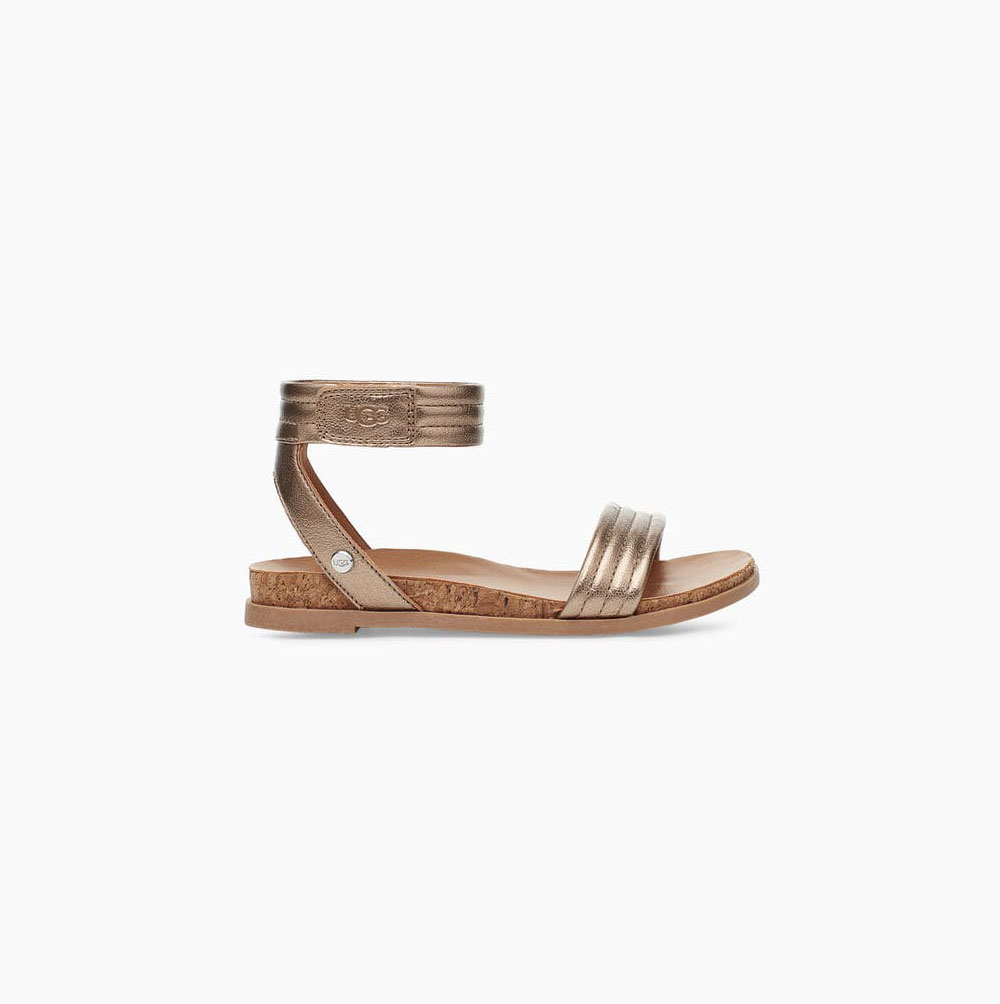 UGG Ethena Sandaler Barn Rosa Guld | Q79SAKXL