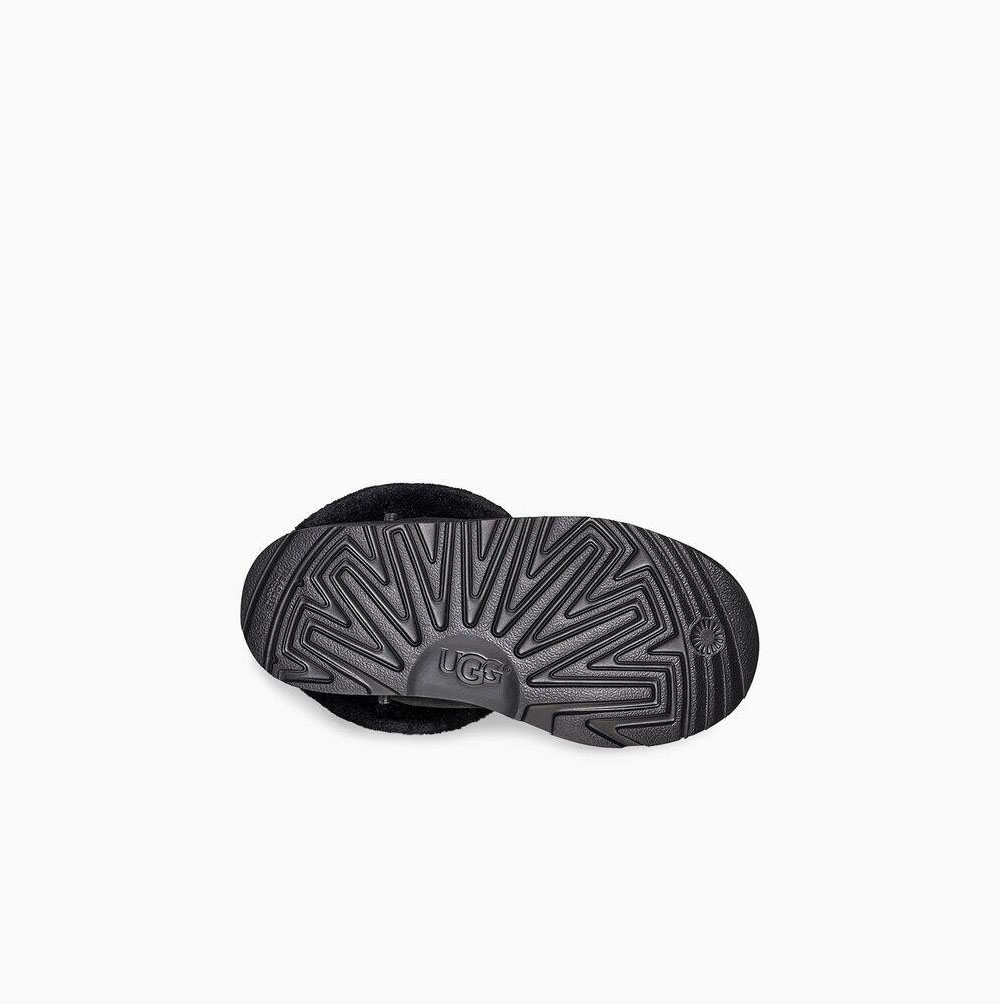 UGG Fluff Mini Quilted Boots Barn Svarta | OBFBQSNR
