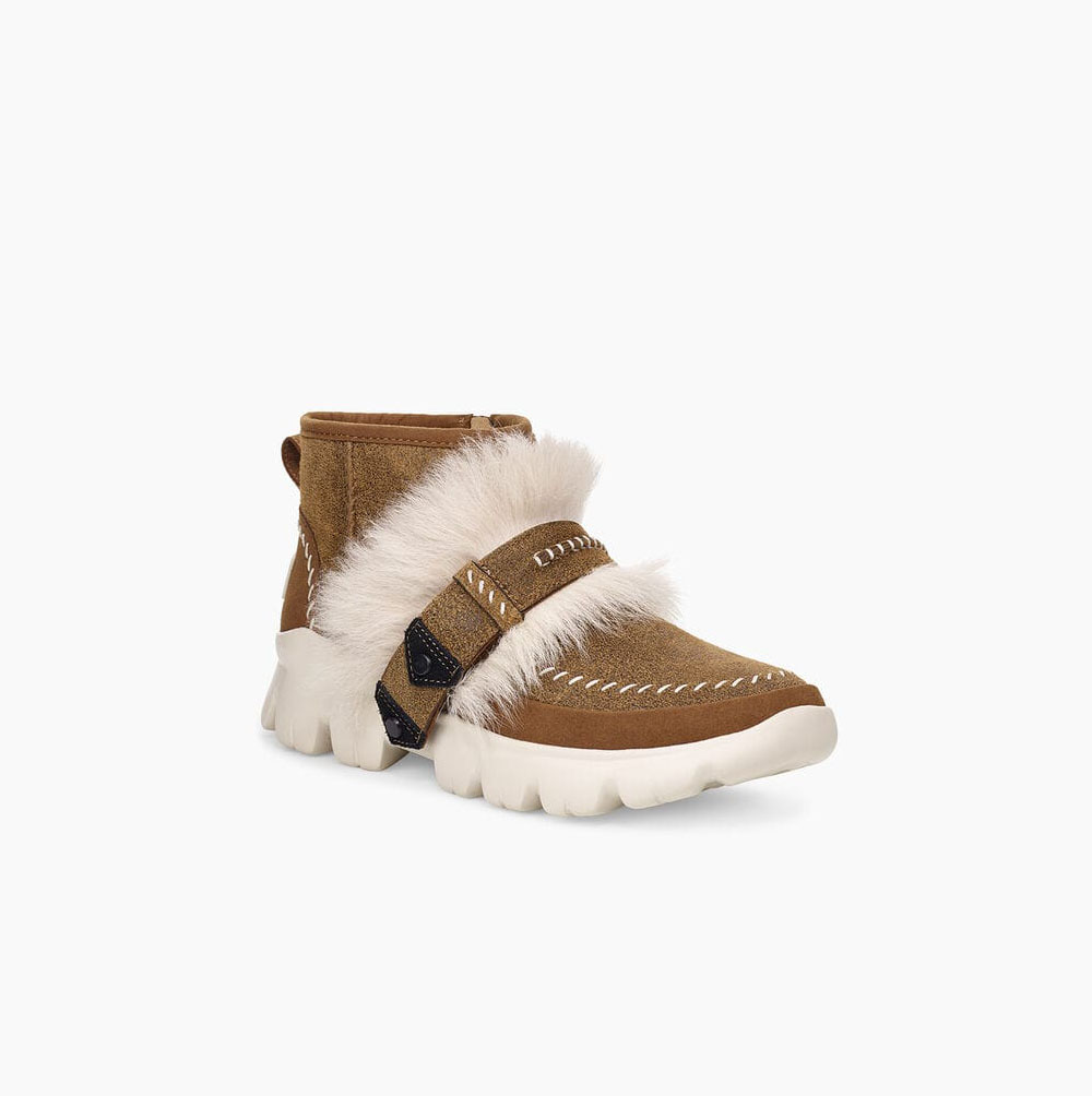 UGG Fluff Punk Ankelboots Dam Bruna | 3NH7E49A