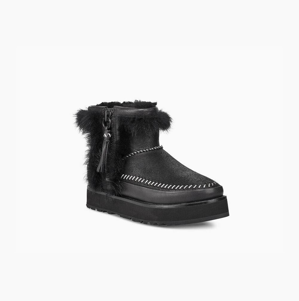 UGG Fluff Punk Vinterkängor Dam Svarta | OIIQ833M