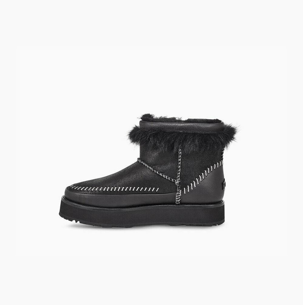 UGG Fluff Punk Vinterkängor Dam Svarta | OIIQ833M