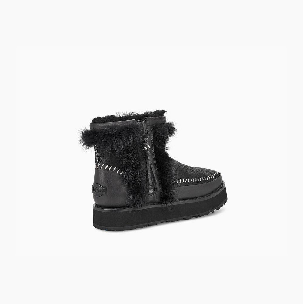 UGG Fluff Punk Vinterkängor Dam Svarta | OIIQ833M