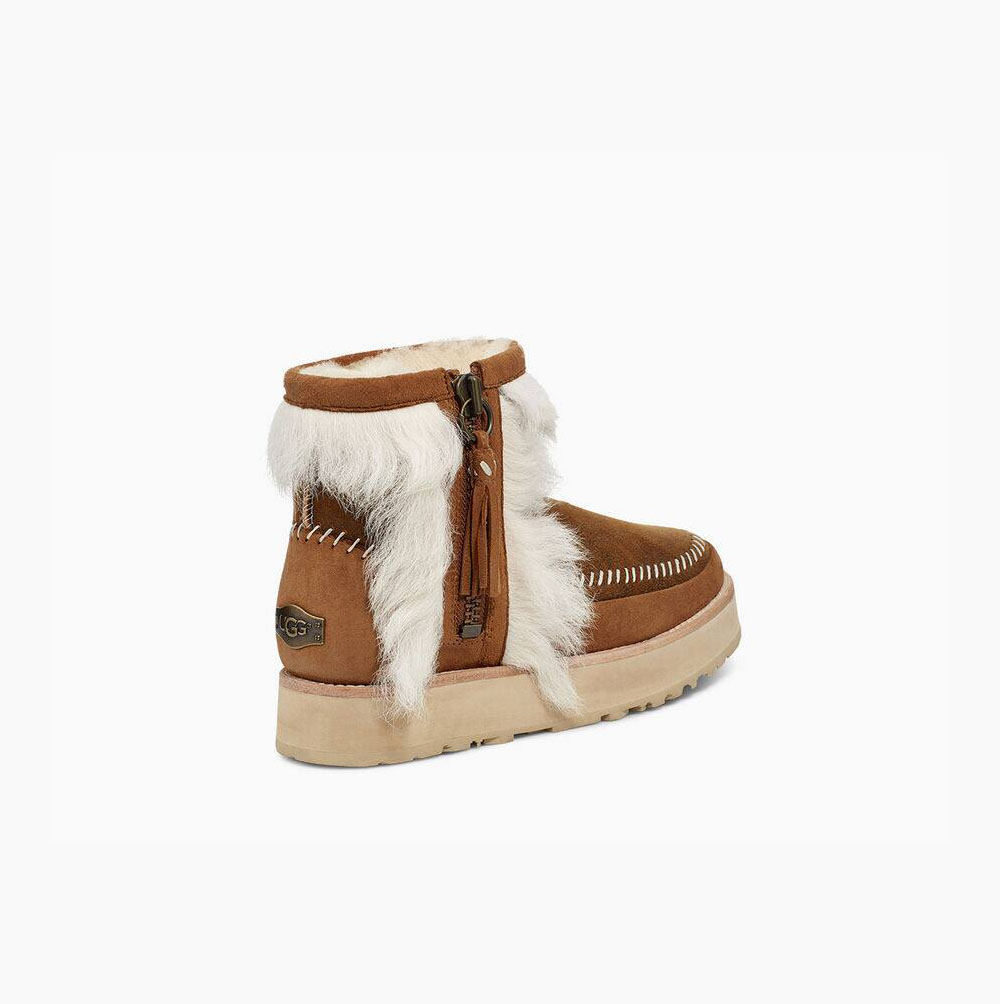 UGG Fluff Punkt Vinterkängor Dam Bruna | X3MXQMZJ