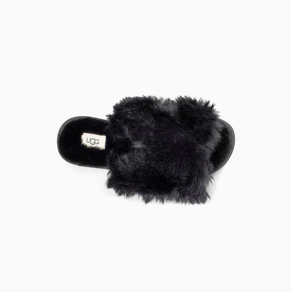 UGG Fuzzalicious Sandaler Dam Svarta | 3XBVVZV3