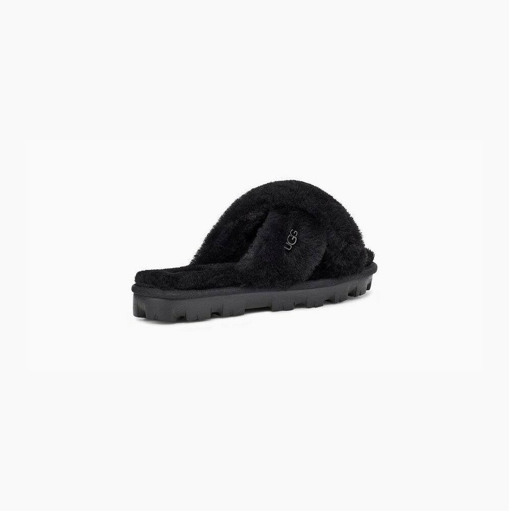 UGG Fuzzette Plattformstofflor Dam Svarta | TXWOEIOQ