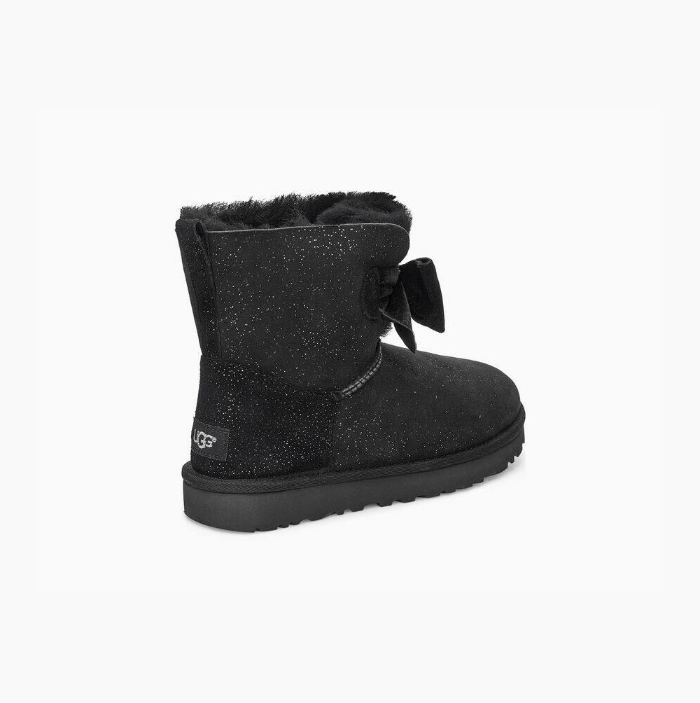 UGG Gita Twinkle Bow Mini Bow Boots Dam Svarta | 9X91Z6HU