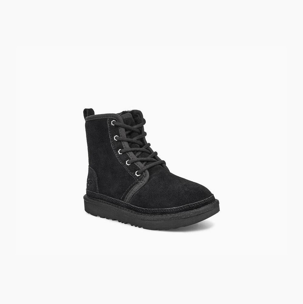 UGG Harkley Snörkängor Barn Svarta | NGAKV3DI