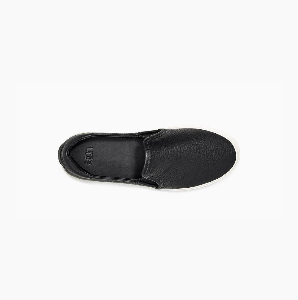 UGG Jass Läder Slip On Sneakers Dam Svarta | MJ18C2JT