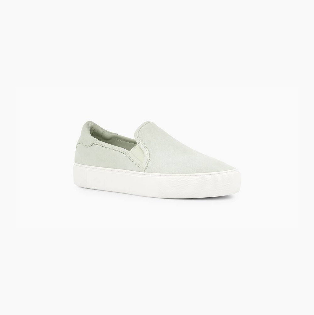 UGG Jass Mocka Slip On Sneakers Dam Ljusgröna | 5F5E0939