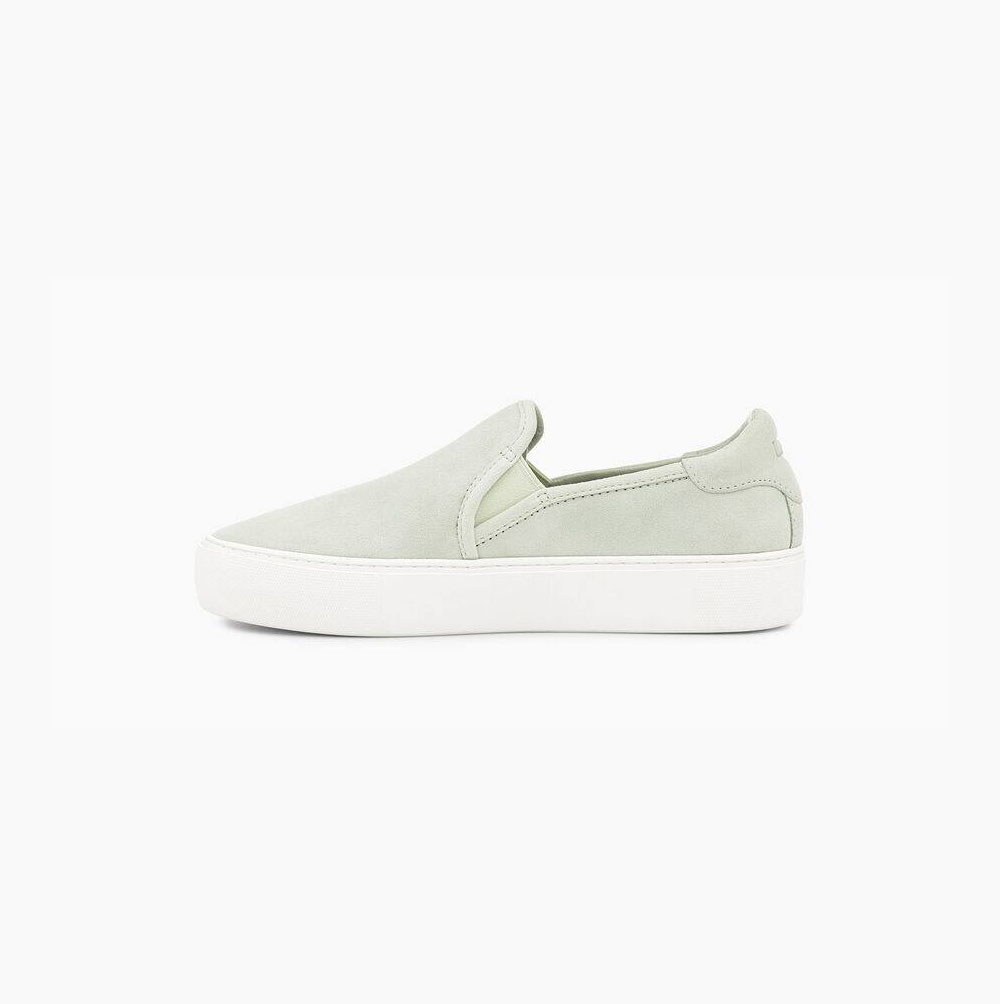 UGG Jass Mocka Slip On Sneakers Dam Ljusgröna | 5F5E0939