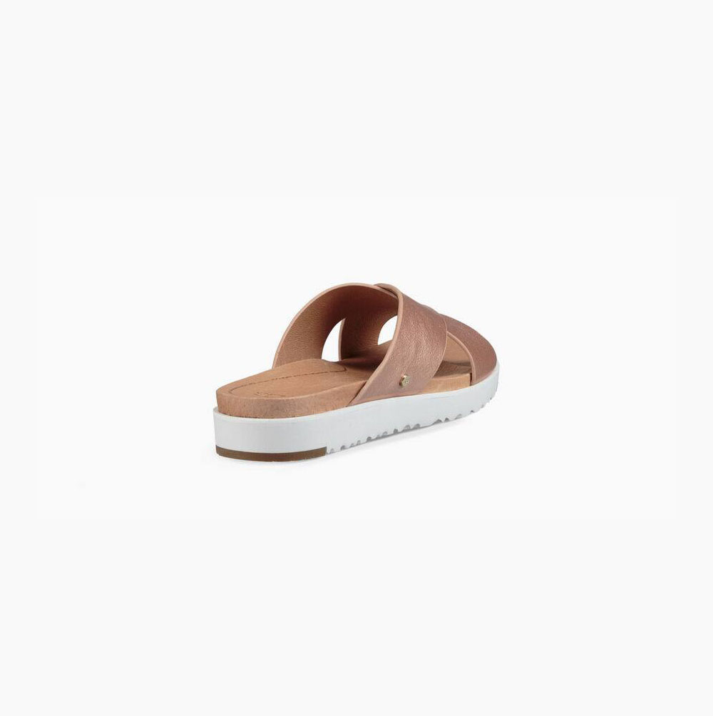 UGG Kari Metallic Sandaler Dam Rosa Guld | RTYV0ZZZ